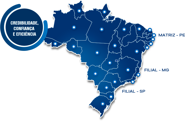 Atuamos em todo Território Nacional